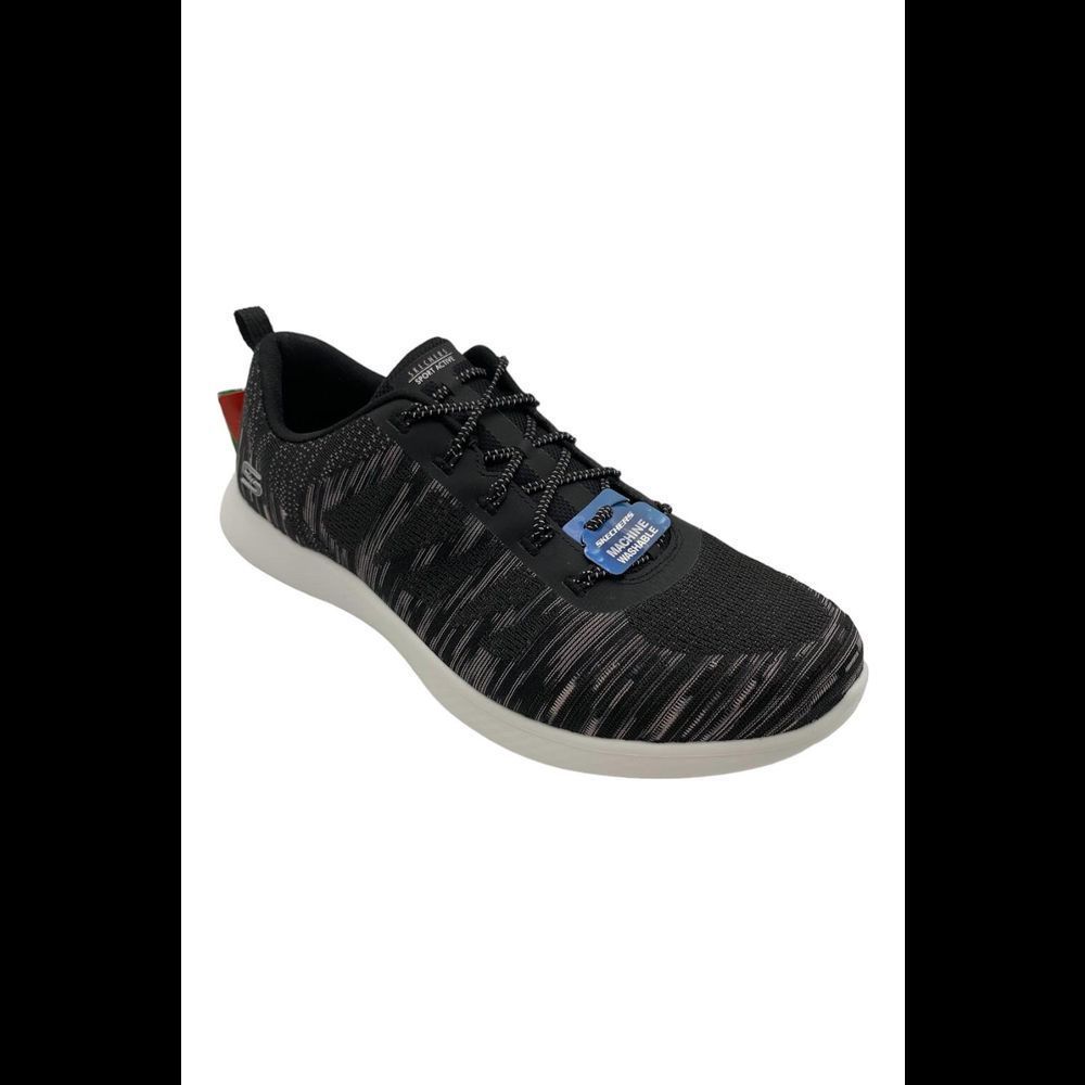 Skechers Vapor Foam Lite Washable Knit Bungee Sneakers Spark Black - Medium